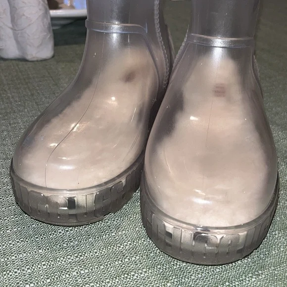 UGG Drizlita Clear Waterproof Womens Rain Boot w Sheepskin Insole sz 6 NWOT - Picture 3 of 15